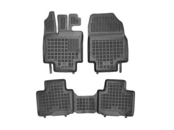 Λαστιχένια πατάκια Rezaw-Plast για Toyota Highlander IV (XU70) (2019+) 5 seats τύπου σκαφάκι - 3τμχ.