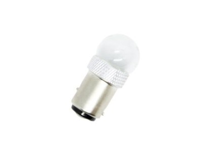 Led λάμπα BA15S me 5W CREE led σε γυάλινο κάλυκα μονού φωτισμού κίτρινη - 1τμχ.