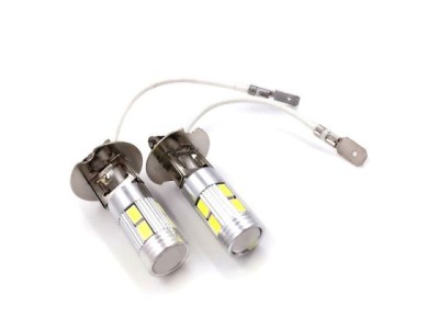 Led λάμπα H3 με 8 led και ένα 3 W μπροστά με προτζέκτορα - 1τμχ.