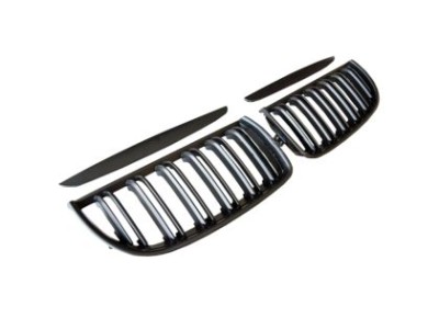 Μάσκα για BMW E90 (2005-2008) - μαύρη Piano Design - κυρτή ματ - 2τμχ.