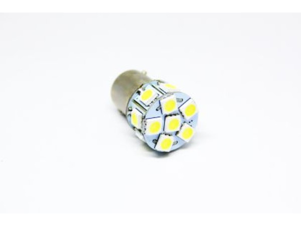 Led λάμπα τύπου BA15S με 13 SMD led μονού φωτισμού λευκή - 1τμχ.