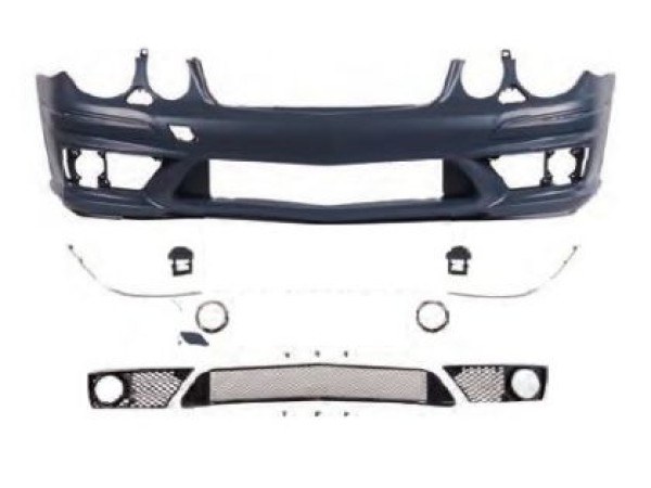 Προφυλακτήρας εμπρός για Mercedes W211 E-Class (2006-2009) - AMG Design χωρίς ανοίγματα , με πιτσιλήθρες - Taiwan