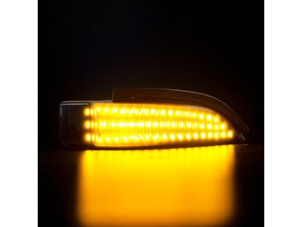 Τρεχούμενα led φλας για καθρέφτες για Toyota Corolla, Yaris, Prius, Rav4, Camry (2011-2017) - φιμέ με τρεχούμενο φλας - σετ 2τμχ.