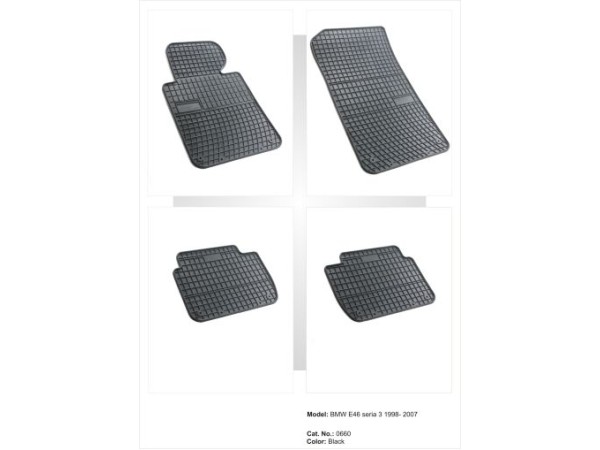 Λαστιχένια πατάκια Frogum για BMW σειρά 3 E46 (1998-2007) - 4τμχ.
