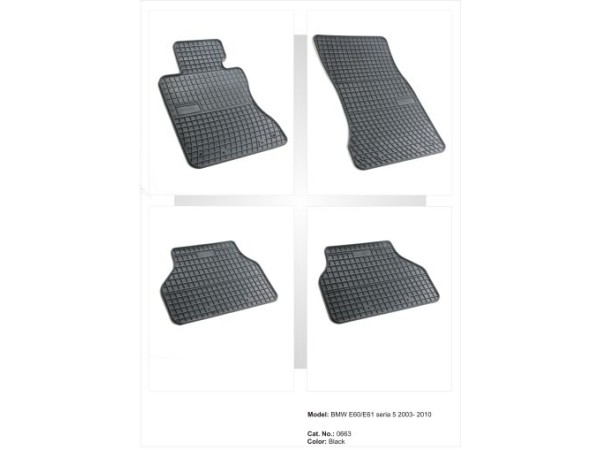 Λαστιχένια πατάκια Frogum για BMW σειρά 5 E60 / E61 (2003-2010) - 4τμχ.