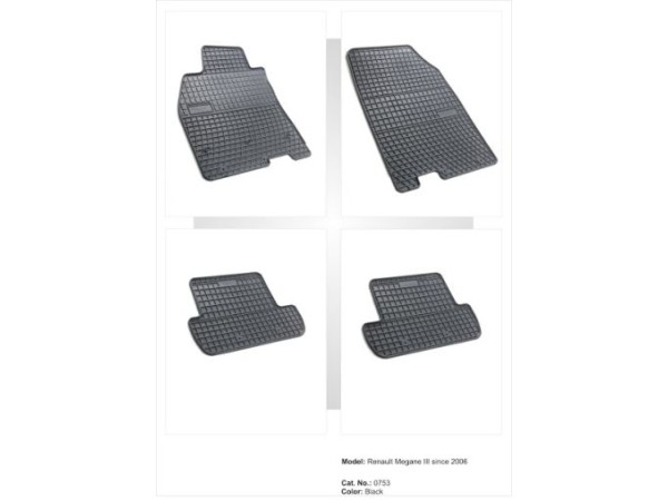 Λαστιχένια πατάκια Frogum για Renault Megane 3 (2008+) - 4τμχ.