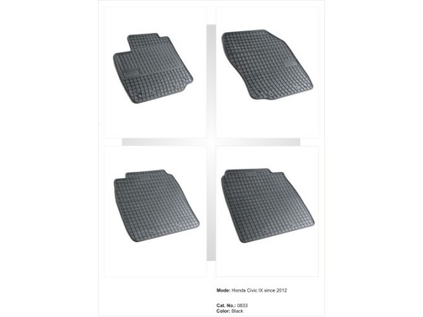 Λαστιχένια πατάκια Frogum για HONDA Civic IX (2012-2017) - Hatchback - 4τμχ.