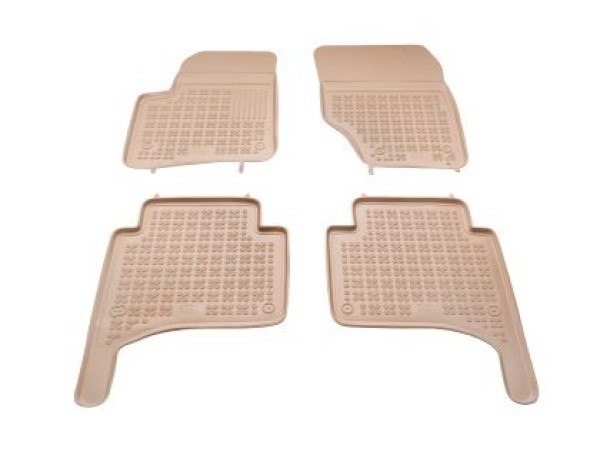 Λαστιχένια πατάκια Rezaw-Plast για VW Touareg / Porsche Cayenne (2002-2010) - τύπου σκαφάκι - μπεζ - 4τμχ.