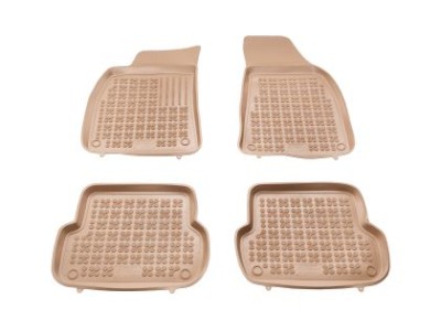 Λαστιχένια πατάκια Rezaw-Plast για AUDI A4 B6 / B7 (2001-2008) τύπου σκαφάκι - μπεζ - 4τμχ.
