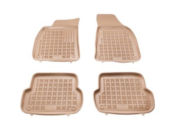Λαστιχένια πατάκια Rezaw-Plast για AUDI A4 B6 / B7 (2001-2008) τύπου σκαφάκι - μπεζ - 4τμχ.