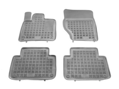 Λαστιχένια πατάκια Rezaw-Plast για AUDI Q7 4L (2005-2015) τύπου σκαφάκι - γκρι - 4τμχ.
