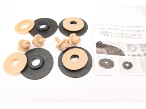 Λαστιχένια πατάκια Rezaw-Plast για Volvo S60 / S80 / V70 / XC70 (2000-2007) - τύπου σκαφάκι - μπεζ - 4τμχ.