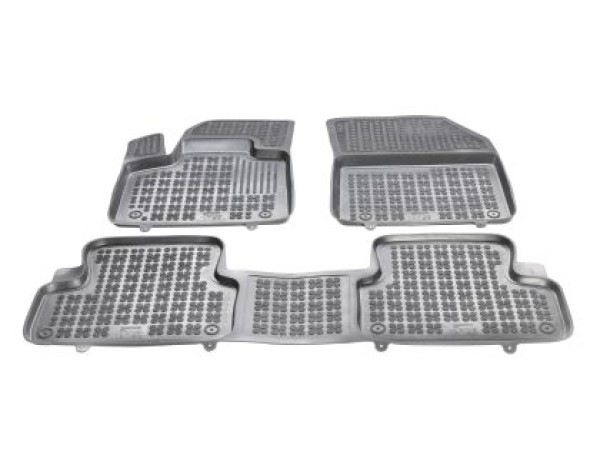 Λαστιχένια πατάκια Rezaw-Plast για CITROEN DS7 Crossback (2018-2022) - version with a tunnel on the rear floor / DS7 Crossback (2022+) / DS7 Crossback E-TENSE (2022+) - 4x4 - τύπου σκαφάκια - 3τμχ.