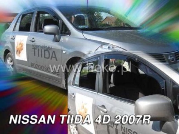 Ανεμοθραύστες Heko για Nissan TIIDA (2007+) sedan - 4 τμχ. εμπρός και πίσω