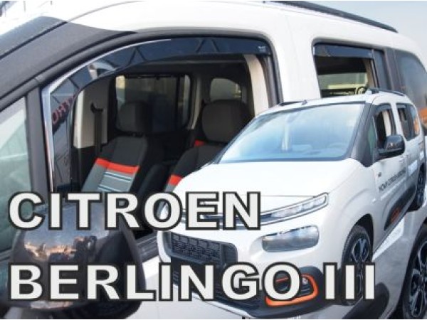 Ανεμοθραύστες Heko για OPEL Combo E 5d / CITROEN Berlingo / PEUGEOT Rifter / TOYOTA ProAce City (2018+) - 4 τμχ. εμπρός και πίσω