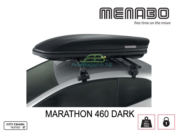 Μπαγκαζιέρα οροφής Menabo Marathon 460 Dark, Max 50kg, 1950x360x790mm