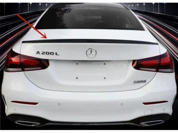 Αεροτομή πορτ μπαγκάζ για Mercedes W177 A-Class (2019+) sedan - μαύρη γυαλιστερή
