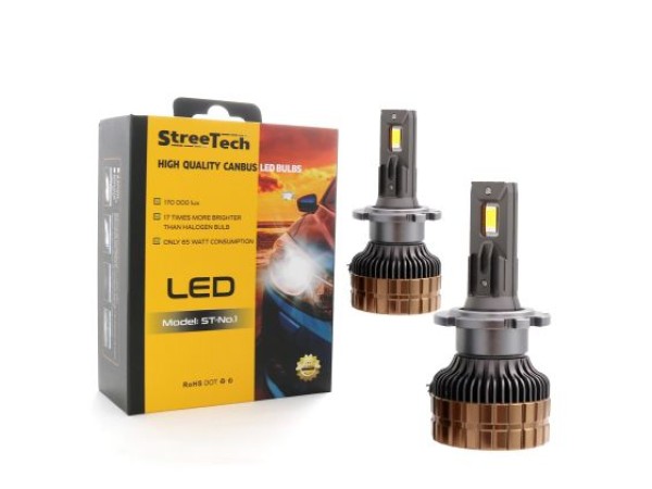 Led λάμπες D2S D2R μοντέλο STN1 για μεσαία ή μεγάλα φώτα, 55 Watt - CANBUS 6000K - 1400% πιό έντονη φωτεινότητα 2τμχ.