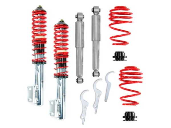 Ρυθμιζόμενη ανάρτηση για Opel Astra G (1998-2004) / Zafira A(1999-2005) / Astra J GTC (2013-2015) - κόκκινο χρώμα 4τμχ.