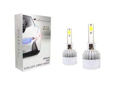 Led λάμπες Η1 για μεσαία ή μεγάλα φώτα 7600 lumen , 36 Watt - COB 6000K - 2τμχ.