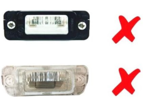 Πλαφονιέρα πίσω πινακίδας για Mercedes W164 ML (2009+) / X164 GL - με T10 λάμπες, 50x29 mm - 2 τμχ.