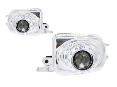 Προβολάκια με προτζέκτορα για Mercedes C-CLASS W203 (2000-2006) - μαύρα