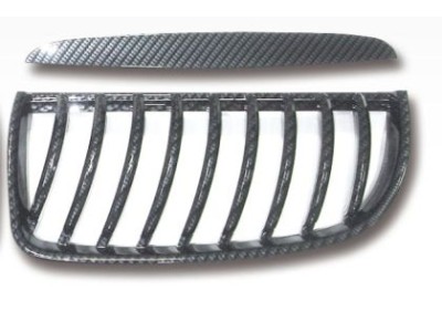 Μάσκα για BMW E90 (2005-2008) - carbon με επικλινείς πλευρές - 2τμχ.
