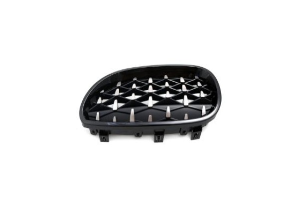 Μάσκα για BMW E60 (2003-2010) - μαύρη / χρωμιού Diamond design - 2τμχ.