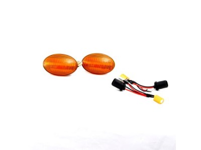 Led φλας φτερού για Opel Astra F / Corsa B, C / Tigra A (1991-1999) - φιμέ με τρεχούμενο φλας - σετ 2τμχ.