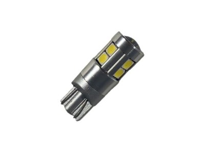 Led λάμπα τύπου T10 με 10 led 3030 και προτζέκτορα - CANBUS - 1τμχ.