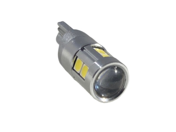 Led λάμπα τύπου T10 με 10 led 3030 και προτζέκτορα - CANBUS - 1τμχ.