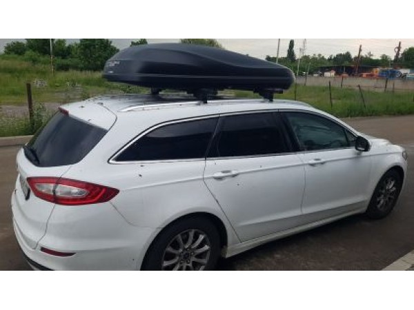 Μπαγκαζιέρα οροφής Junior Altro 200x90x41cm με διπλό άνοιγμα με κλειδί, 500 λίτρα - μαύρη