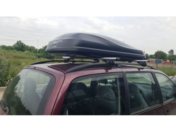Μπαγκαζιέρα οροφής Junior Altro 200x90x41cm με διπλό άνοιγμα με κλειδί, 500 λίτρα - μαύρη