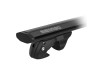 Μπάρες οροφής αλουμινίου Menabo Jackson XL Black και λαβές για αυτοκίνητα με στάνταρ ράγες