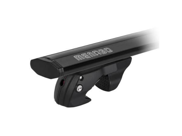 Μπάρες οροφής αλουμινίου Menabo Jackson XL Black και λαβές για αυτοκίνητα με στάνταρ ράγες