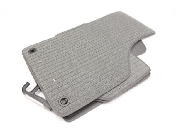 Πατάκια μοκέτα Petex για Vw Passat B6 / B7 3C (2005-2014) γκρι με οβάλ κουμπώματα - 4τμχ.