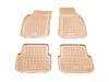 Λαστιχένια πατάκια Rezaw-Plast για AUDI A6 C6 (2004-2008) - τύπου σκαφάκι - μπεζ - 4τμχ.