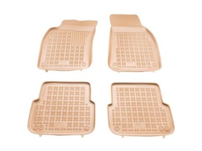 Λαστιχένια πατάκια Rezaw-Plast για AUDI A6 C6 (2004-2008) - τύπου σκαφάκι - μπεζ - 4τμχ.