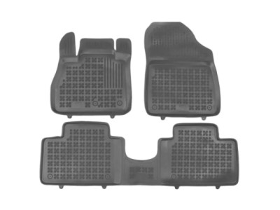 Λαστιχένια πατάκια Rezaw-Plast για Renault Grand Scenic (2016+) - τύπου σκαφάκι - 3τμχ.