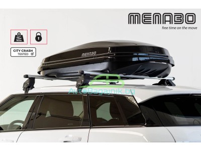 Μπαγκαζιέρα οροφής Menabo Diamond 450 Black, Max 75kg, 1630x360x907mm