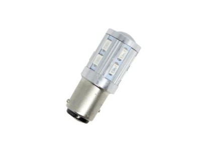Led λάμπα BA15S με 16 ultra bright led και προτζέκτορα μονού φωτισμού κόκκινη - 1τμχ.