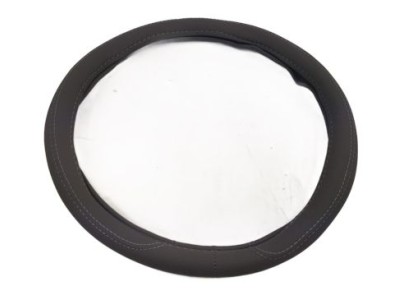 Κάλυμμα τιμονιού από οικολογικό δέρμα 38 cm - Simple - γκρι χρώμα -1 τμχ.