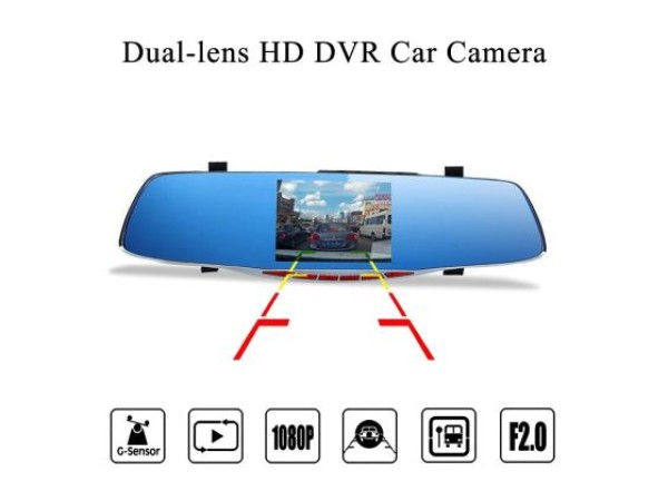 Βίντεο καταγραφέας 1080 FULL HD με 5" LCD οθόνη ,κάμερα οπισθοπορείας και G-Sensor