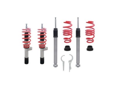 Ρυθμιζόμενη ανάρτηση για Seat Leon (2012+) - κόκκινη - 4τμχ.