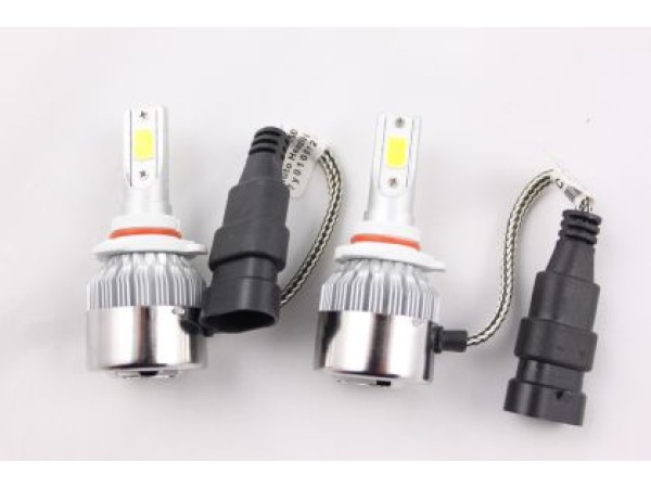Led λάμπες 9005 για μεσαία ή μεγάλα φώτα 7600 lumen , 36 Watt - COB 6000K - 2τμχ.