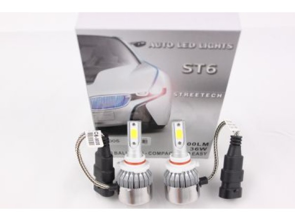 Led λάμπες 9005 για μεσαία ή μεγάλα φώτα 7600 lumen , 36 Watt - COB 6000K - 2τμχ.