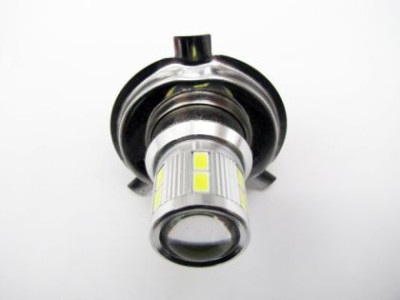 Led λάμπα H4, H4 με 16 led και προτζέκτορα - 1τμχ.