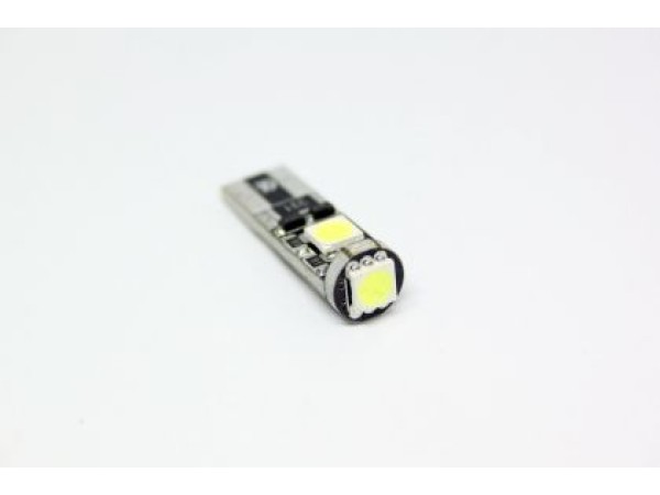 LEd λάμπα τύπου Τ10 με 3 SMD led - CANBUS 5000K - 1τμχ.