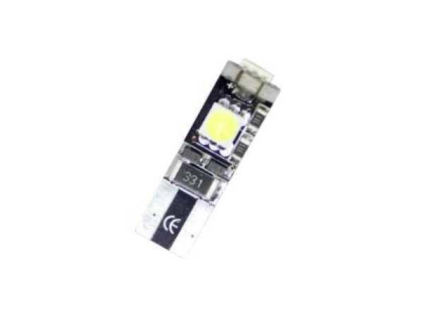 LEd λάμπα τύπου Τ10 με 3 SMD led - CANBUS 5000K - 1τμχ.