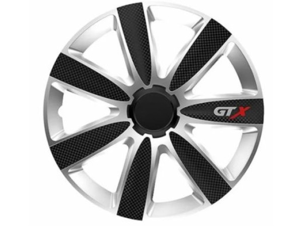 Τάσια αυτοκινήτου Versaco GTX CARBON Black/Silver - 15" - Μαύρο / Ασημί - 4 τμχ.
